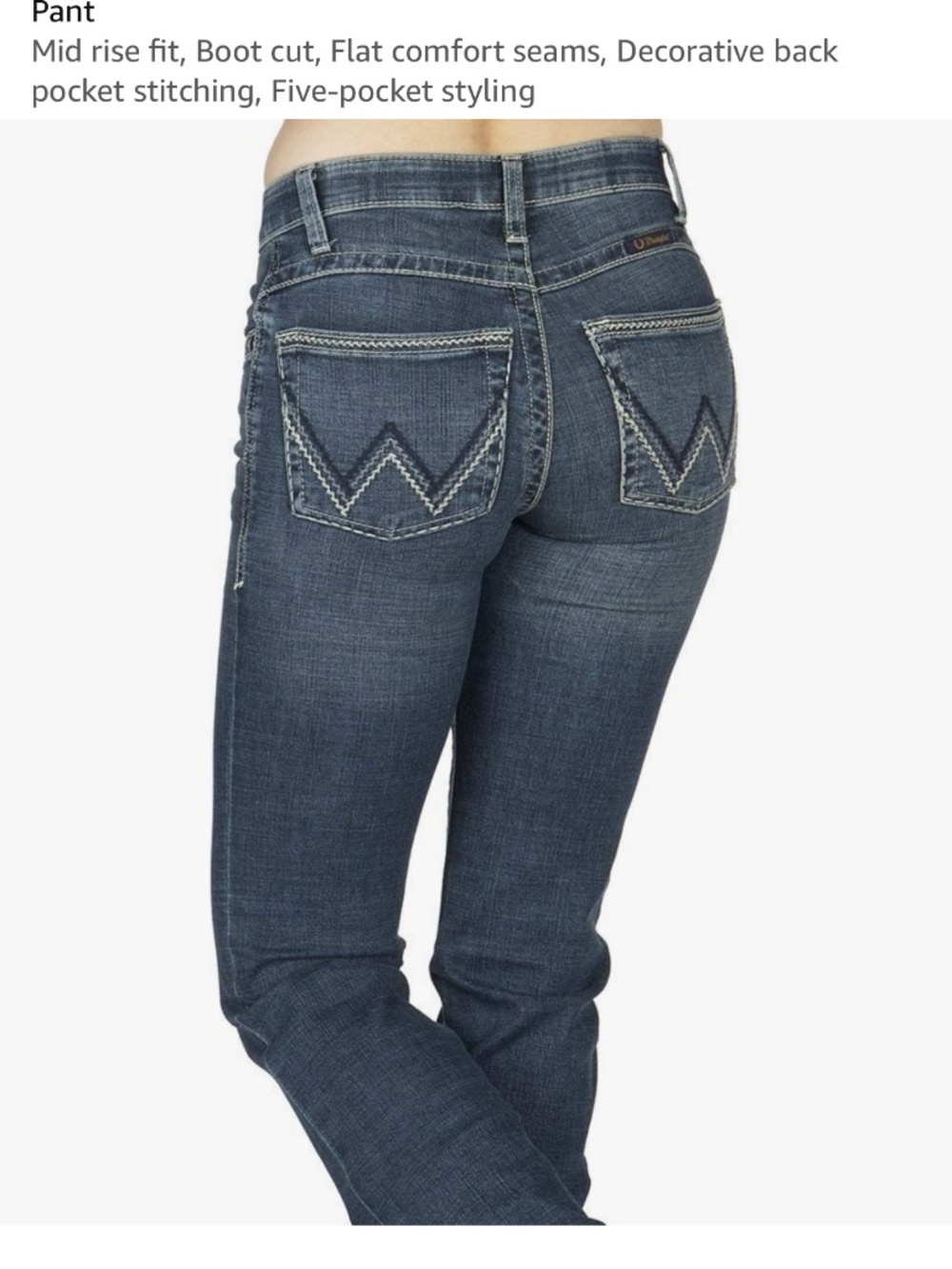 Wrangler Women's Willow Mid Rise Boot Cut Ultimate Riding Pants Size 13x34